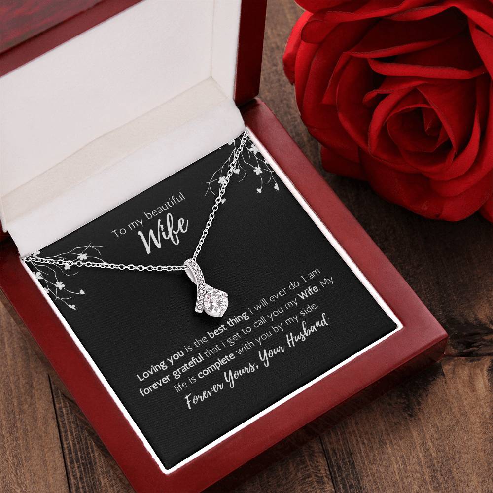 To My Beautiful Wife - Forever Yours - Alluring Beauty Necklace Alluring Beauty Necklace