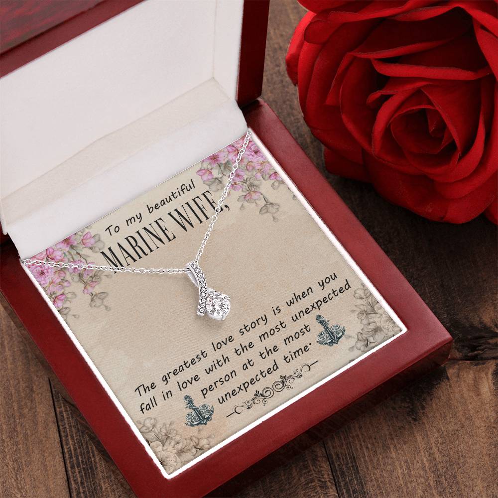 Beautiful Sparkly Pendant Marine Wife Alluring Beauty Necklace