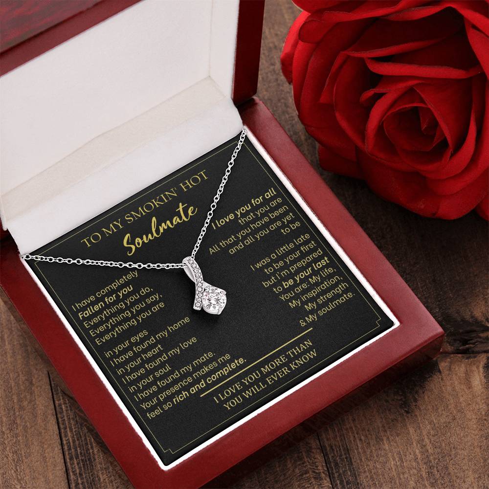 Gift For Your Soulmate - Your Presence Makes Me Complete - Love Knot Wife Necklace From Husband Anniversary Necklace For Wife Alluring Beauty Necklace