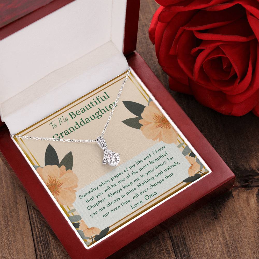 To My Beautiful Granddaughter Always Keep Me In Your Heart For You Are Always Mine Alluring Beauty Necklace