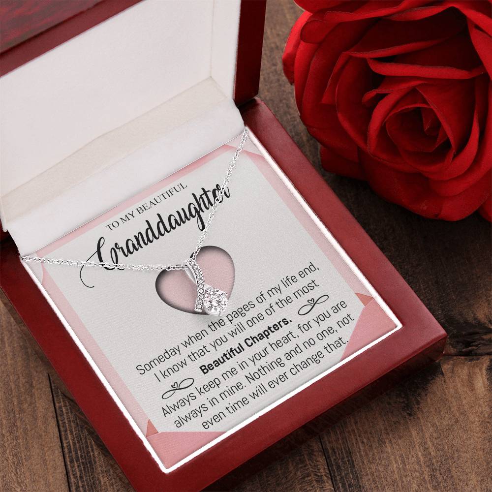 To My Beautiful Granddaughter 3 Alluring Beauty Necklace