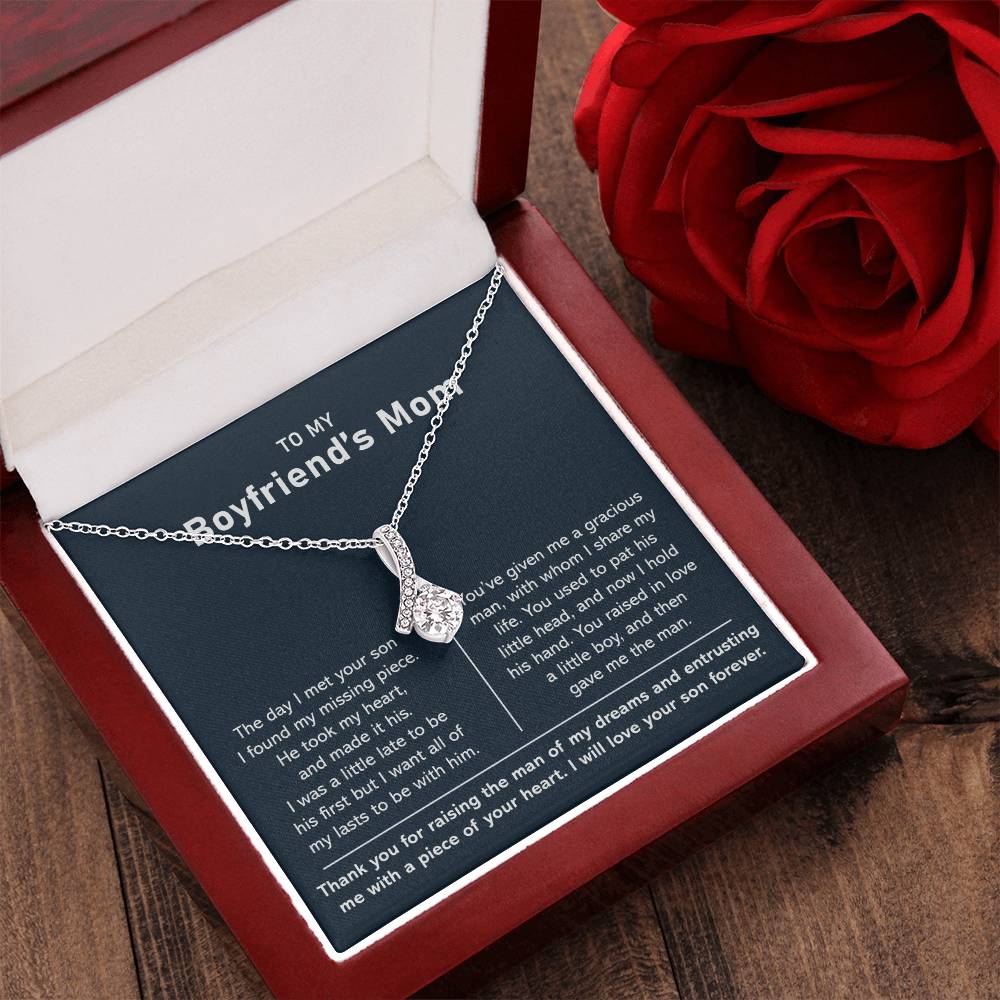 To My Boyfriend's Mom - Thank You For Raising The Man Of My Dreams - Necklace 1  Alluring Beauty Necklace