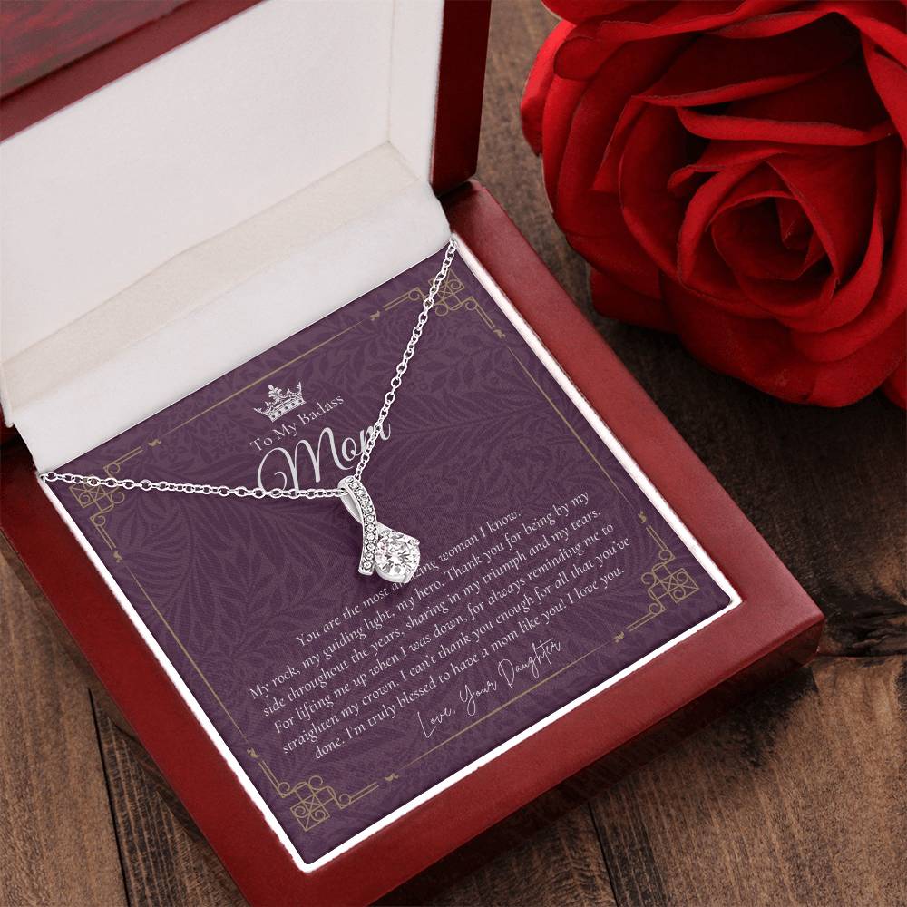To My Badass Mom Necklace  Badass Mom Gift  Mother’S Day Gift  Birthday Gift  Gift From Daughter On Wedding Day 11 Alluring Beauty Necklace