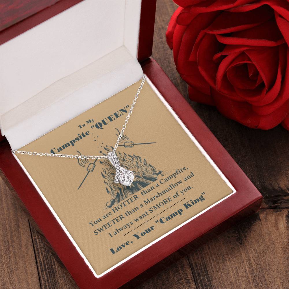 Campsite Queen Hotter Than A Campfire And I Always Want S'more Of You Alluring Beauty Necklace
