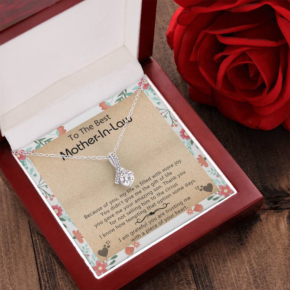 Gift For Mother-In-Law - My Life Is Filled With More Joy - Alluring Alluring Beauty Necklace