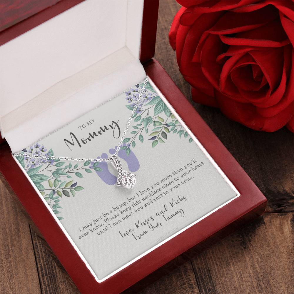 Mom To Be Gift  New Mommy Gift Necklace  Pregnant Wife Gift  I May Just Be A Bump  To Mummy From Bump  To Mommy To Be Alluring Beauty Necklace
