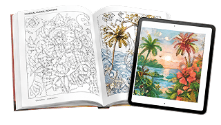 Printed coloring book